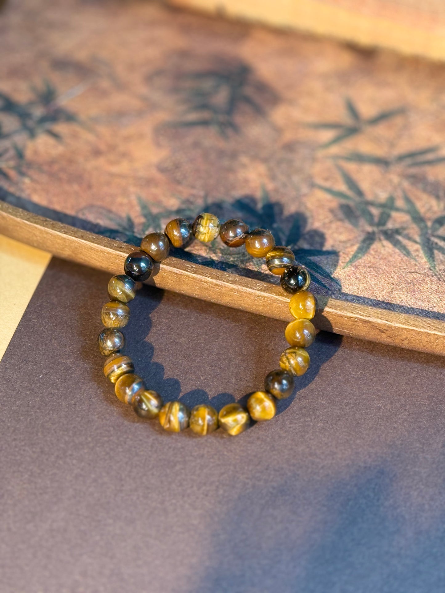 Oriental Bracelet Hand String - "Tiger's Eye"