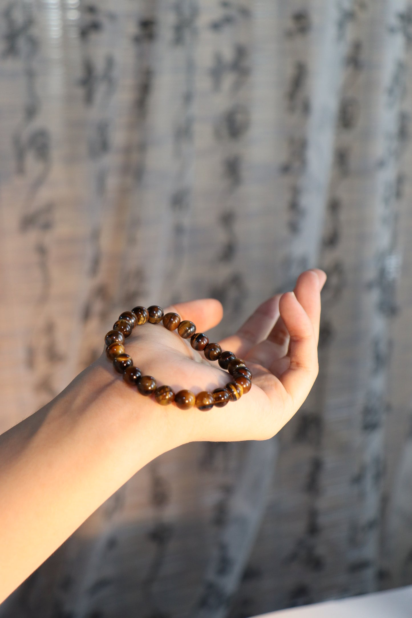 Oriental Bracelet Hand String - "Tiger's Eye"